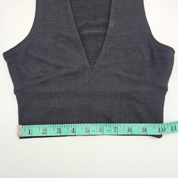 Aritzia Wilfred Free Valeria Deep V-Neck Top XS, Black - Picture 5 of 11